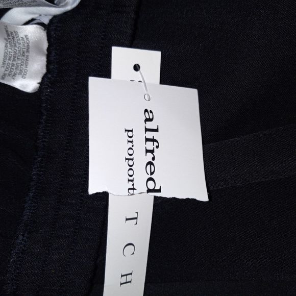 Alfred Dunner Worth Avenue Black Pants Size 16 Pull On Stretch Inseam 27 NEW - Picture 8 of 12
